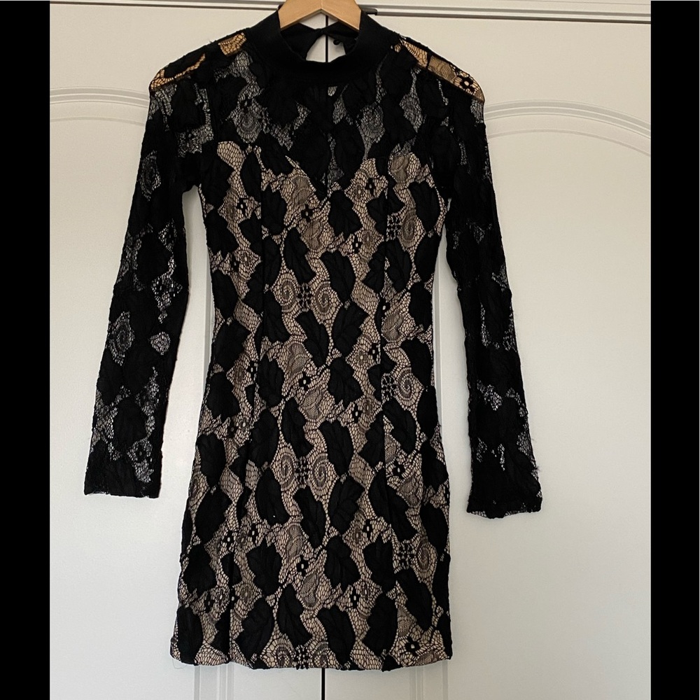 QED London Lace mock illusion lace mini